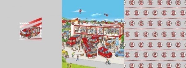 Jersey Wimmelbuch Panel Feuerwehr