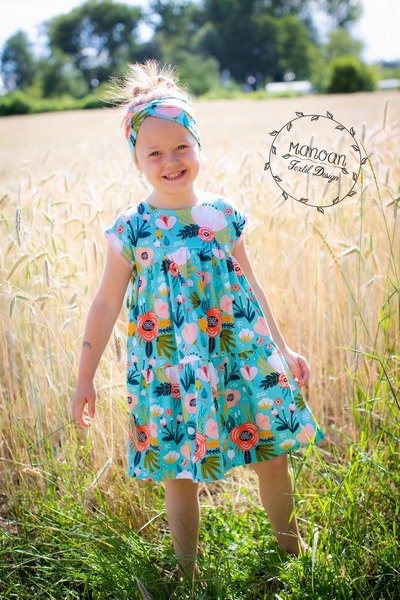 Eigenproduktion Biojersey "Colorful Flowers"